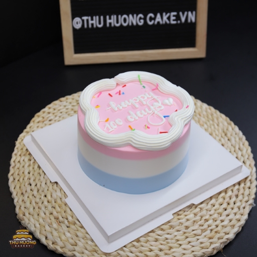 Bánh sinh nhật korea tone 3 màu