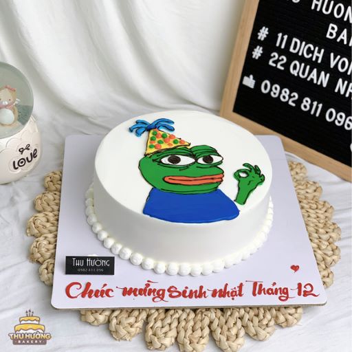 Bánh sinh nhật vẽ hình meme